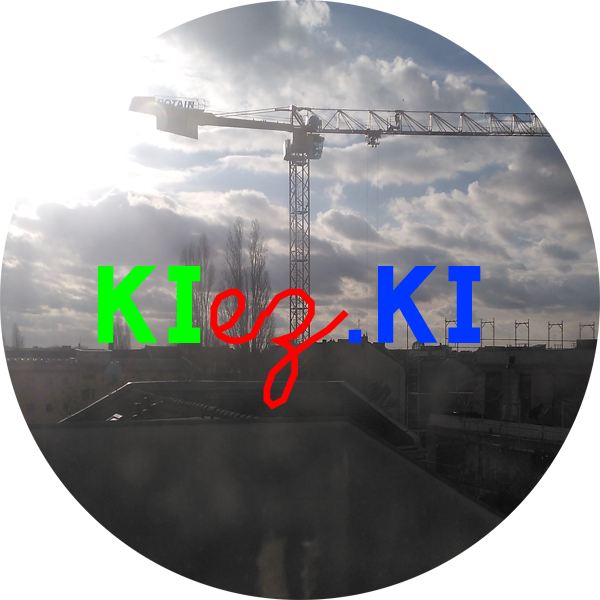 Kiez.KI letters on photo of construction groung